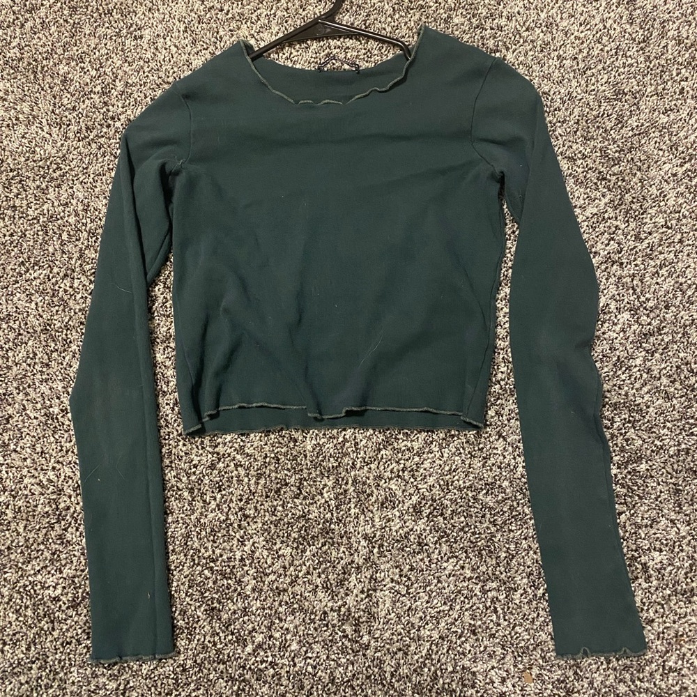 Brandy Melville dark green crop top.